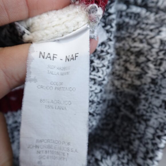 Naf Naf Knit Sweater Cropped Boxy Striped - Picture 5 of 7